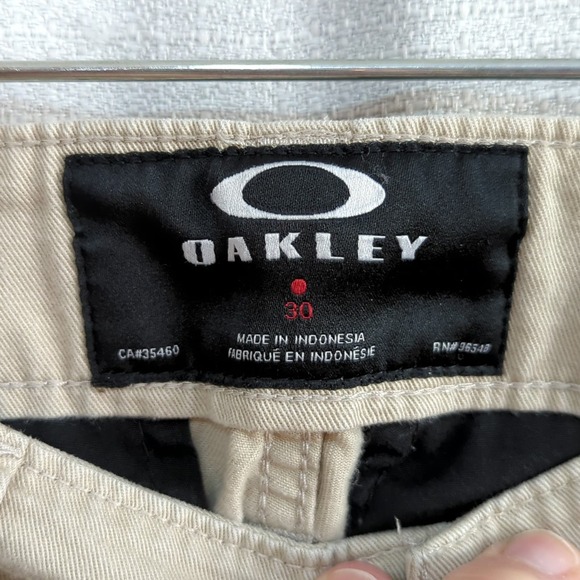 Oakley Shorts Mens 30 Tan Chino Flat Front - Picture 2 of 8